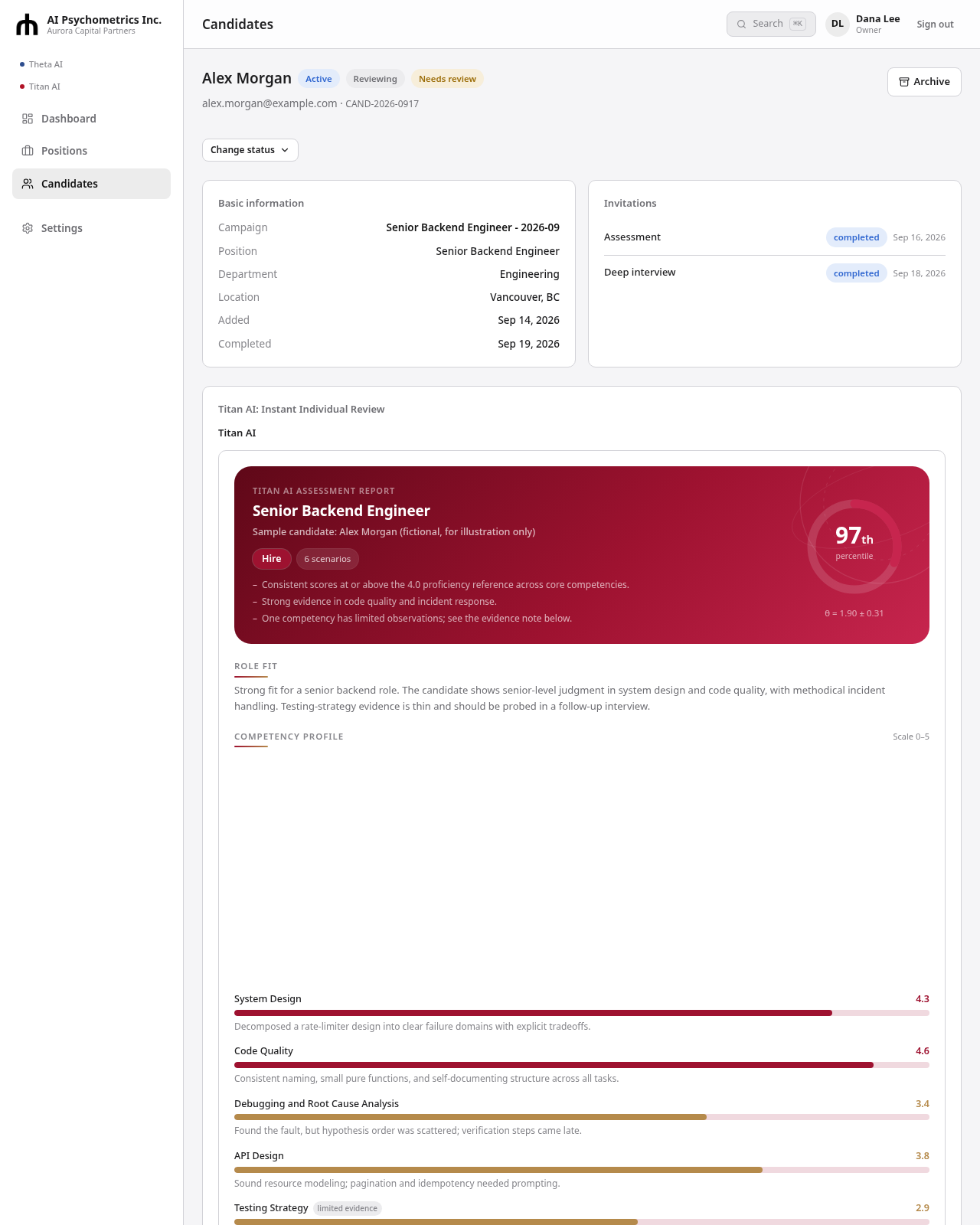 Human review English interface