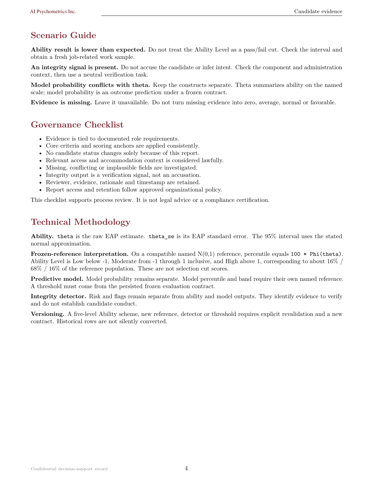 Theta fictional sample report page 4 of 4